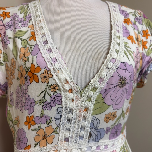 Baevely by Wellmade‎ Field Of Wildflowers Maxi Dress Sz M - Picture 10 of 16